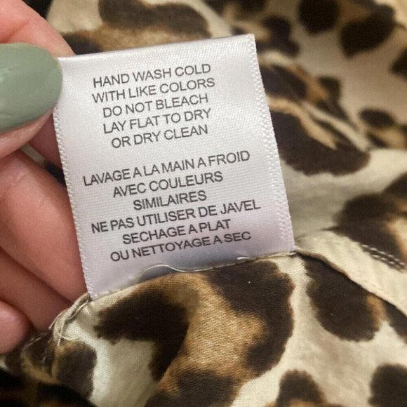 Mob Wife Tunic Dress EQUIPMENT Leopard Print Cotton Effortless French Chic - Picture 13 of 14